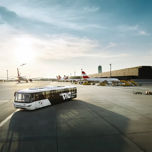 Der Flughafen Wien in der Nähe des Hotels Das Himberg